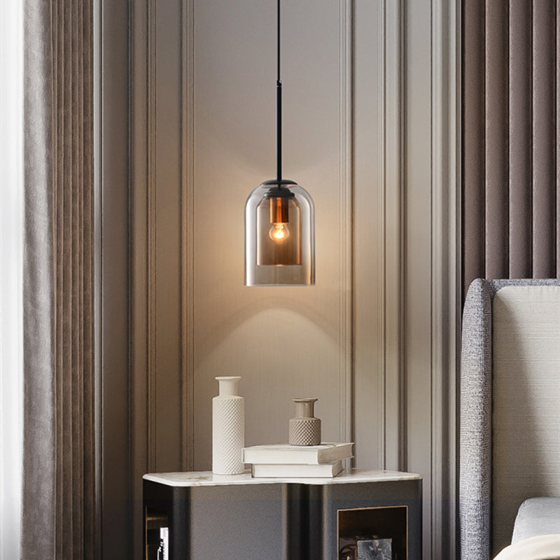 Mira Pendant Lamp | Double-Layer Glass Shade, Adjustable Height