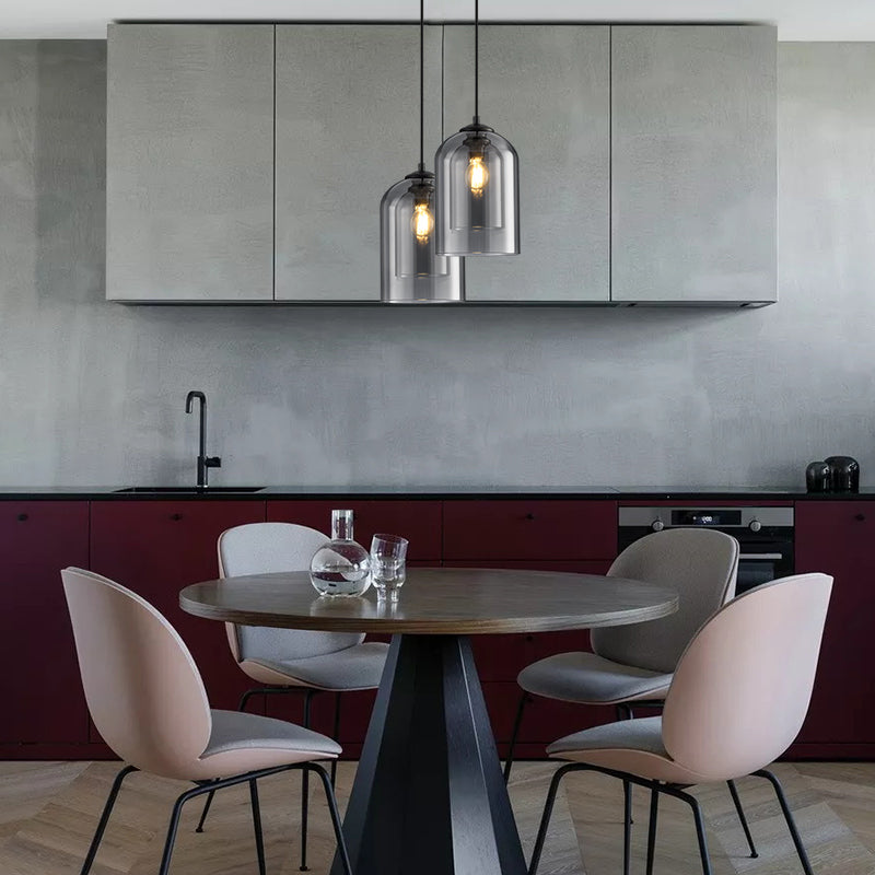 Mira Pendant Lamp | Double-Layer Glass Shade, Adjustable Height