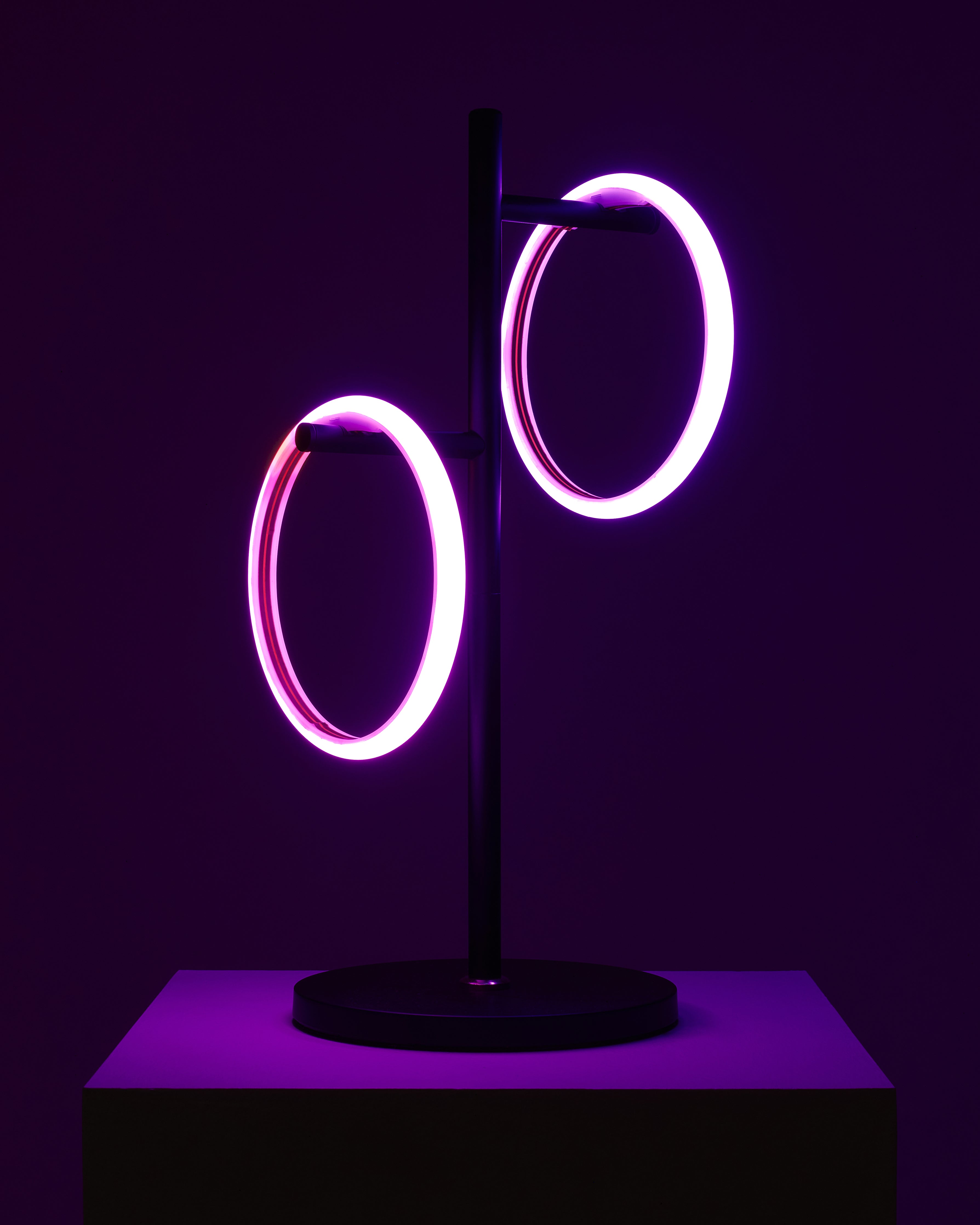Bela RGB Table Lamp | Detachable Rings, Matte Black Finish