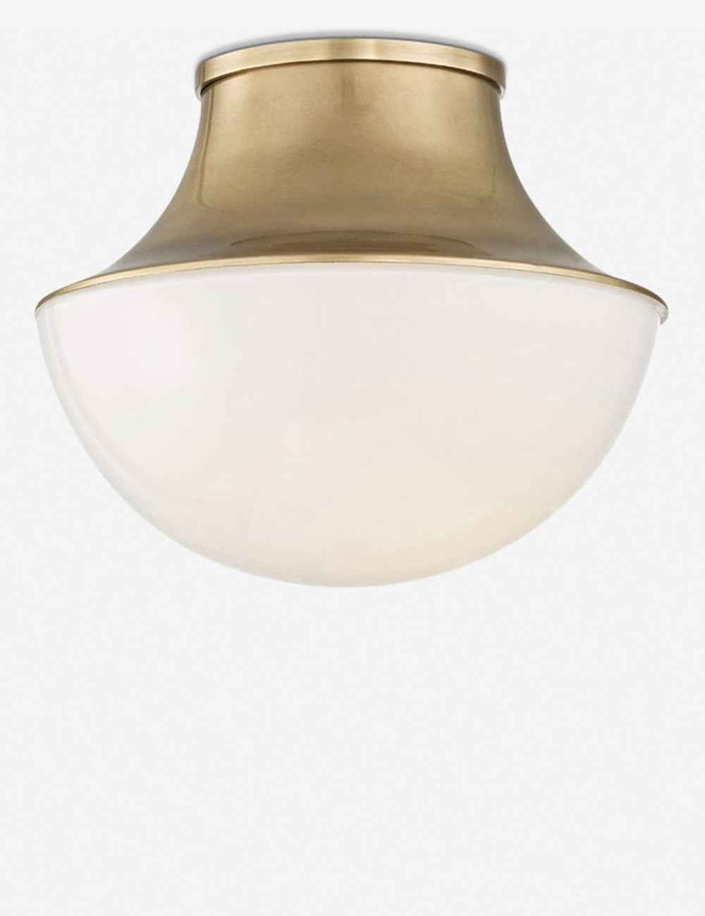 Randi Curved Flush Mount Light | Modern Metal with Glass Cover