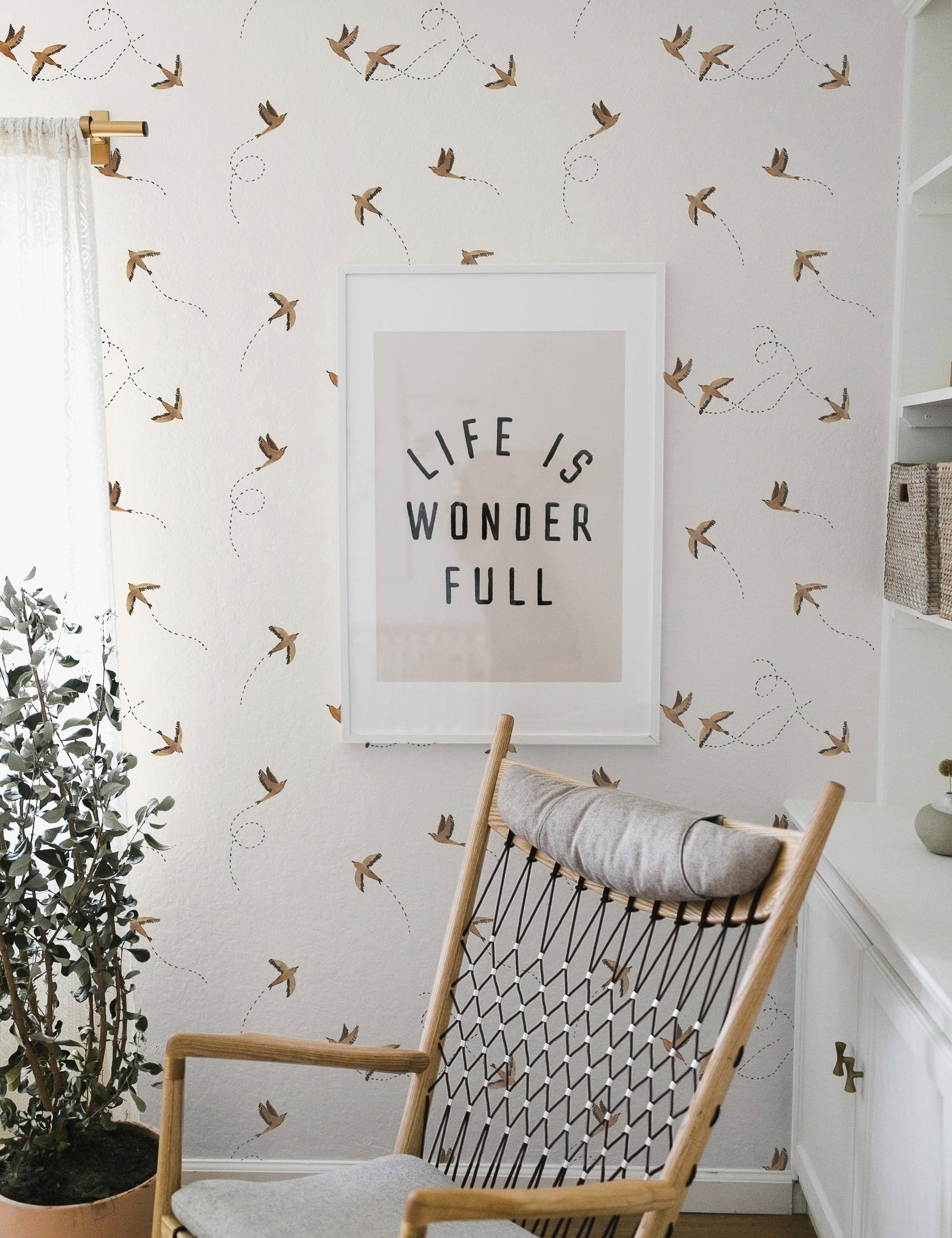 Sierra Sparrow Wallpaper | Textured Design, Nature-Inspired