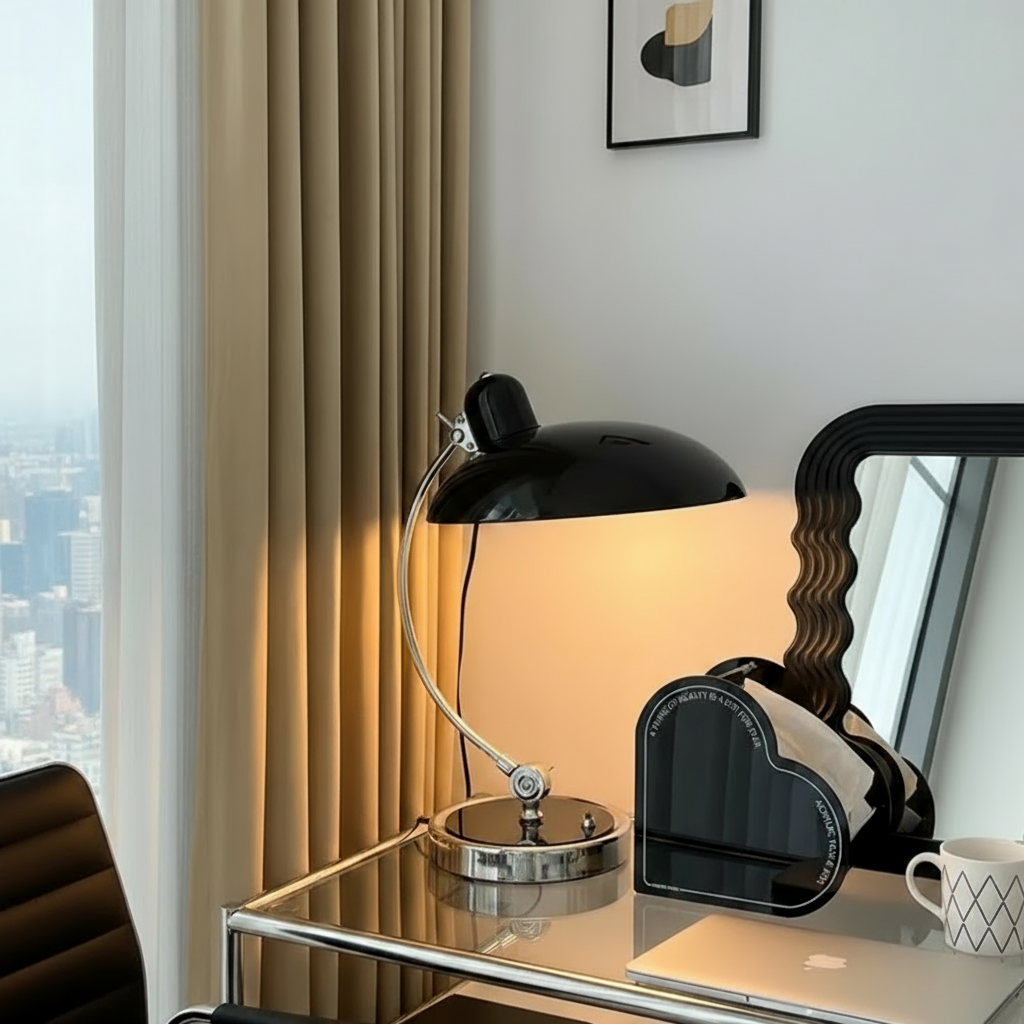 Belo Table Lamp | Bauhaus-Inspired Curved Metal Design