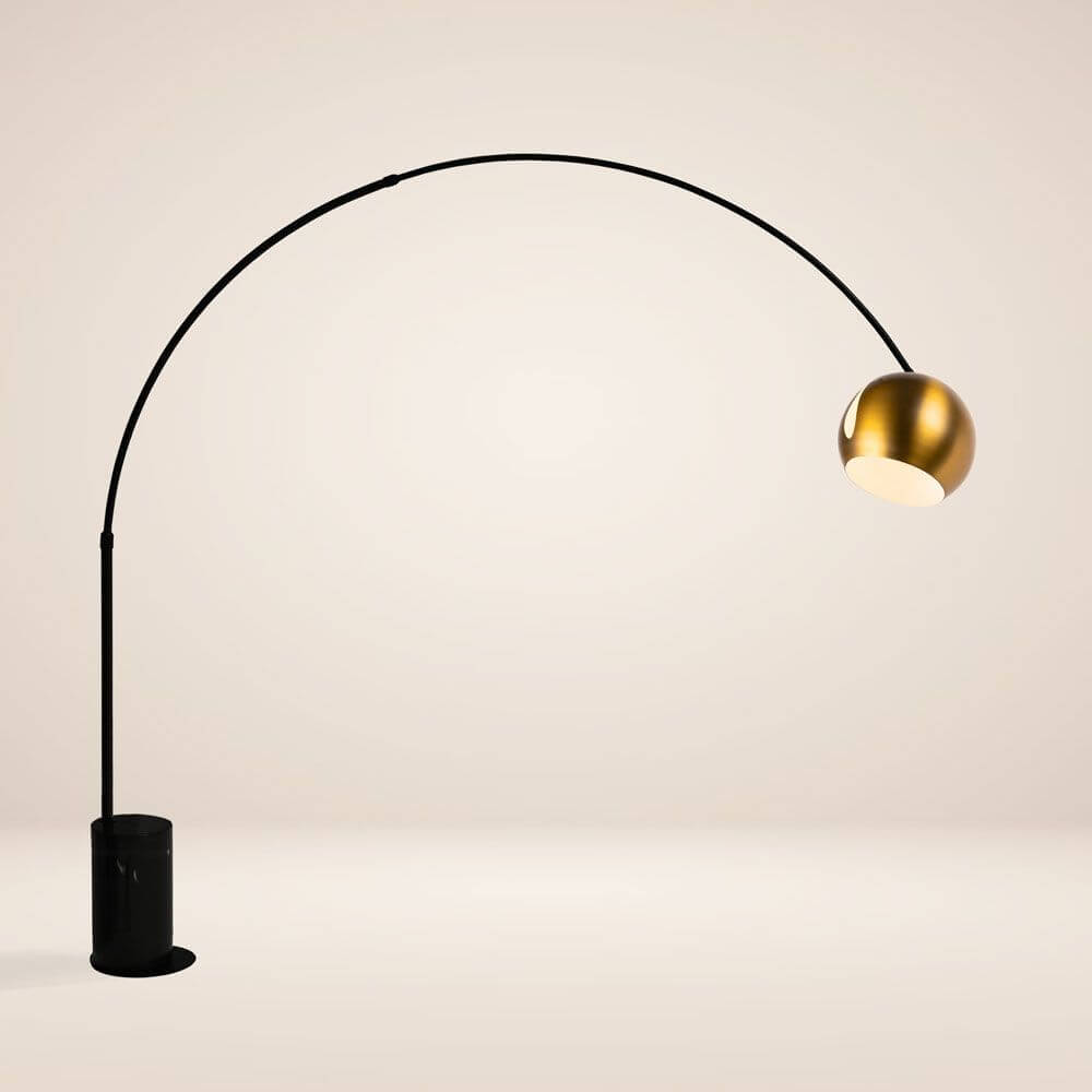 Bello Arc Lamp | Marble Base, Adjustable Metal Shade