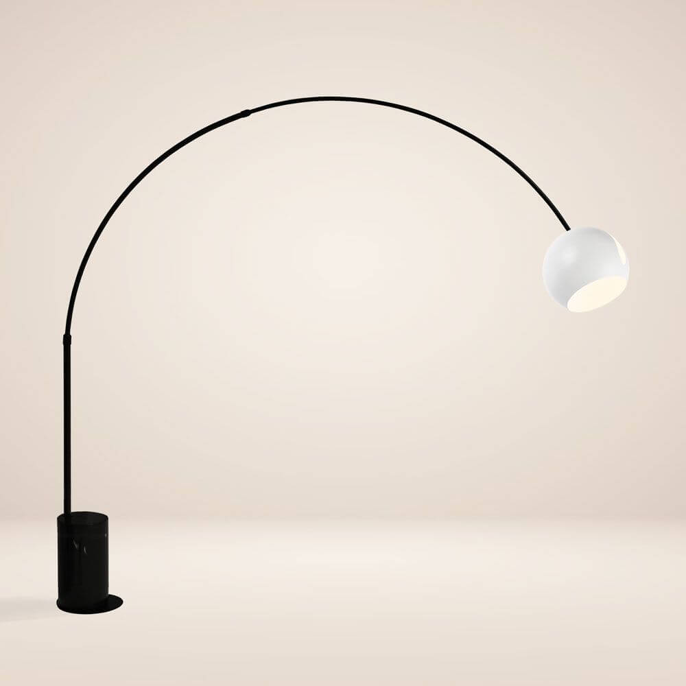 Bello Arc Lamp | Marble Base, Adjustable Metal Shade