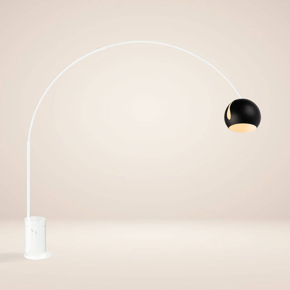 Bello Arc Lamp | Marble Base, Adjustable Metal Shade
