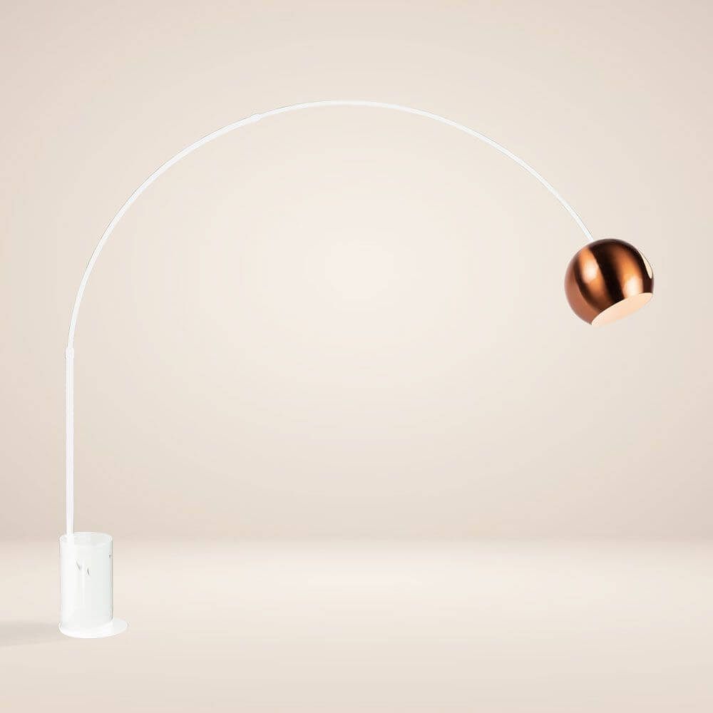 Bello Arc Lamp | Marble Base, Adjustable Metal Shade