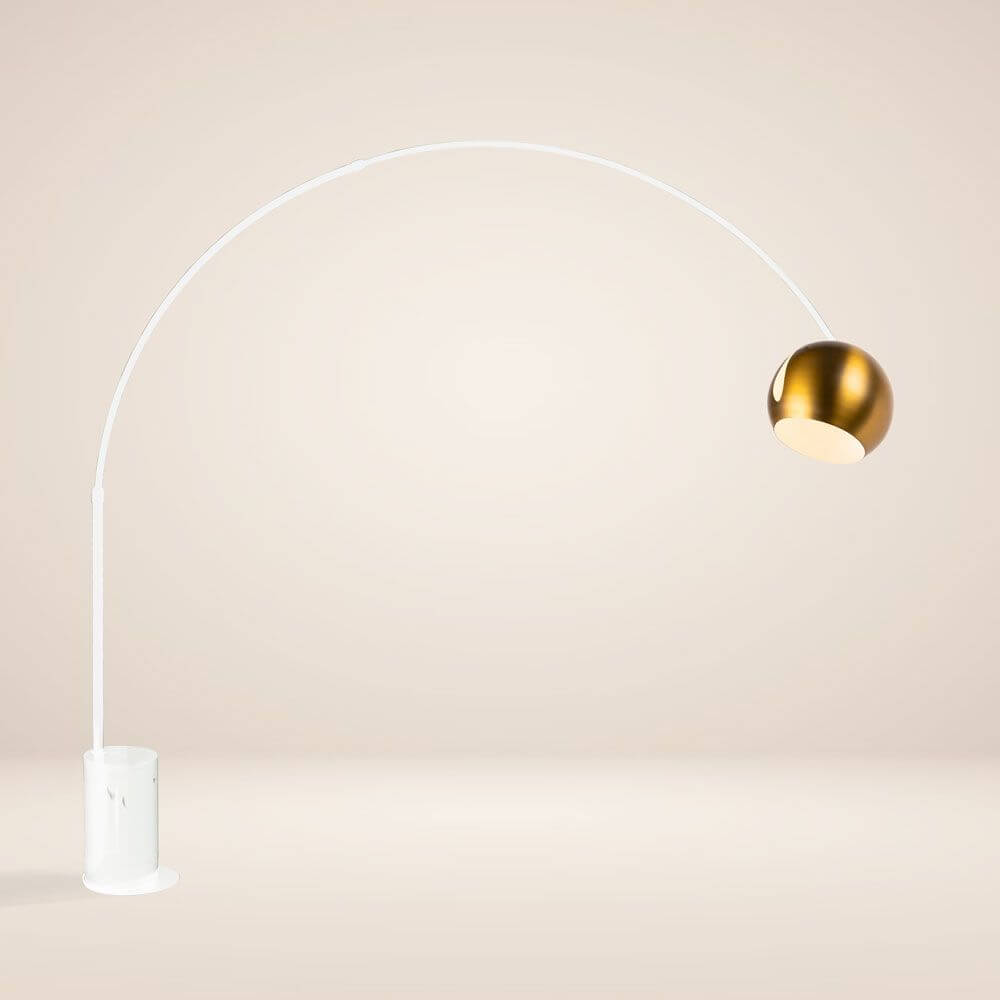Bello Arc Lamp | Marble Base, Adjustable Metal Shade