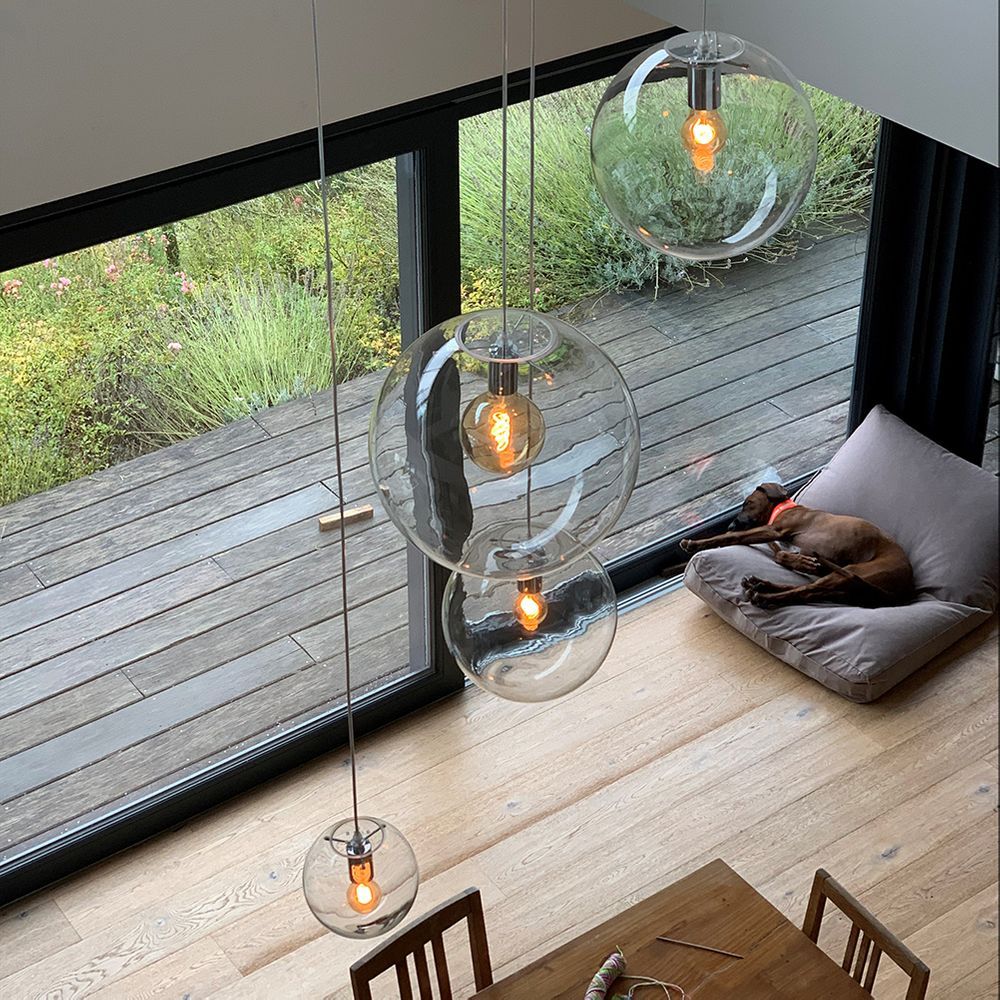 Bello Orb Glass Pendant Light | Hand-Blown Glass, Customizable Suspension