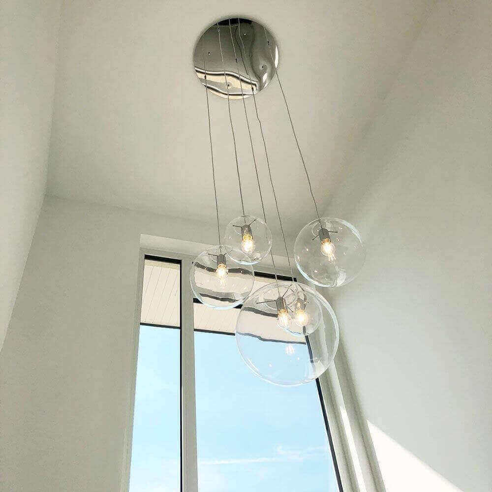 Bello Orb XL Gallery Light | 8-Glass Spheres, Modular Canopy