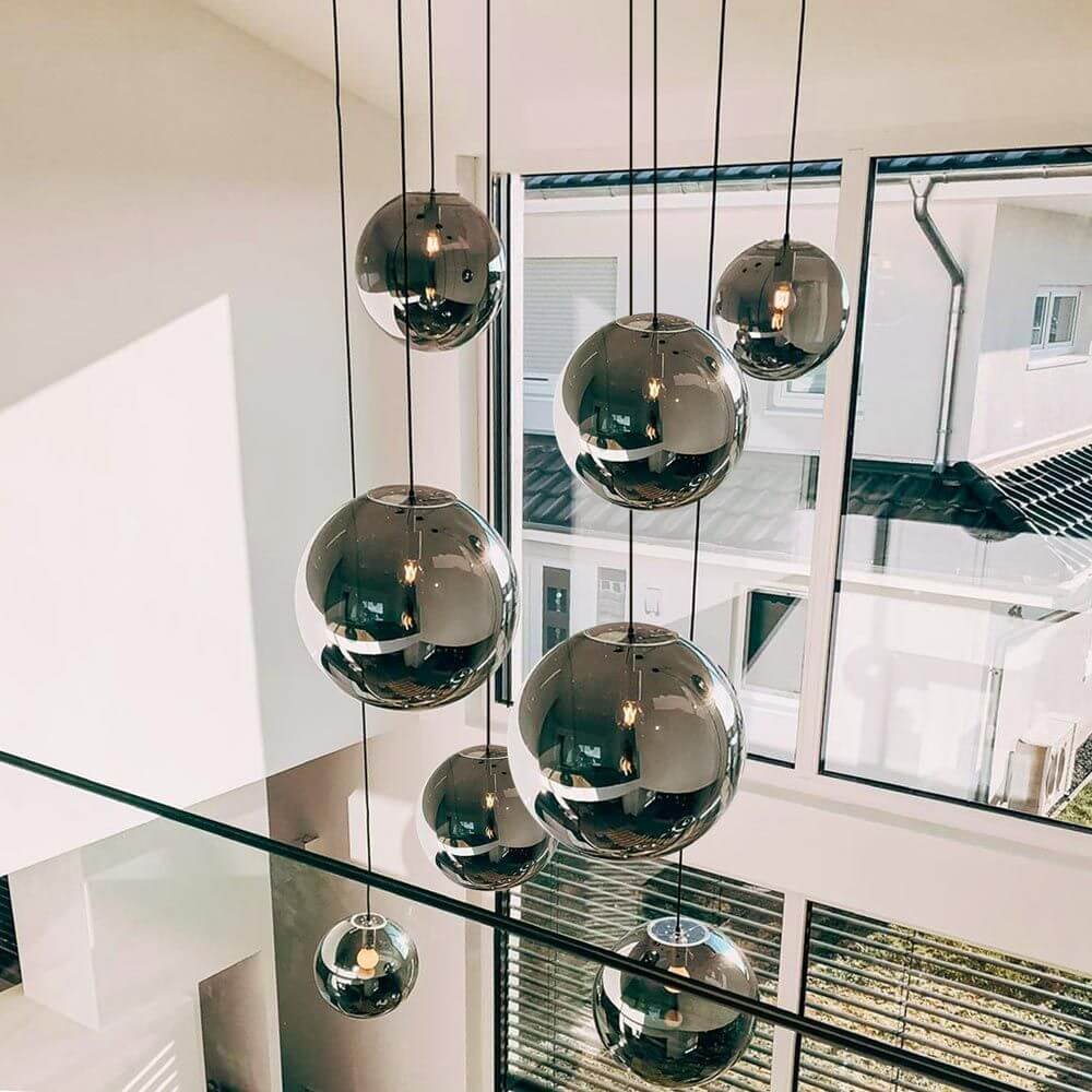 Bello Orb XL Gallery Light | 8-Glass Spheres, Modular Canopy