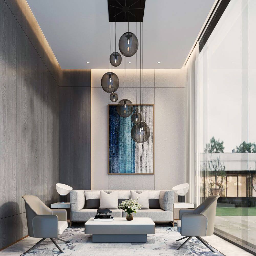Bello Orb XL Gallery Light | 8-Glass Spheres, Modular Canopy