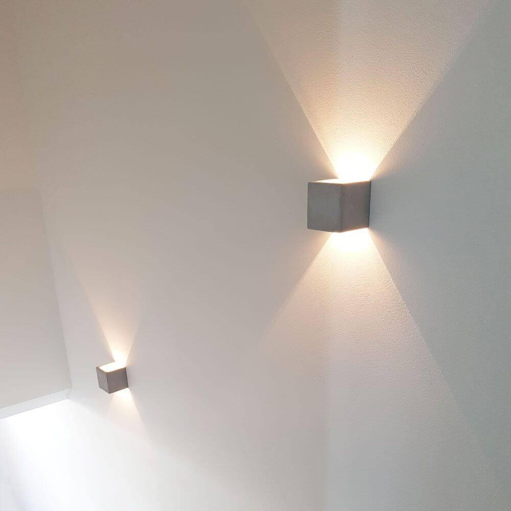 Belo Plinth Wall Light | Gray Concrete, Indirect Illumination