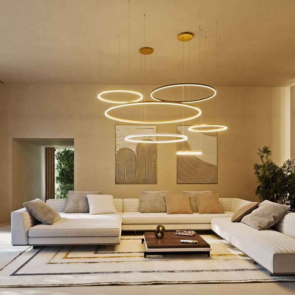 Bello LED Ring Pendant Lamp | 100cm, Dimmable, Minimalist Design