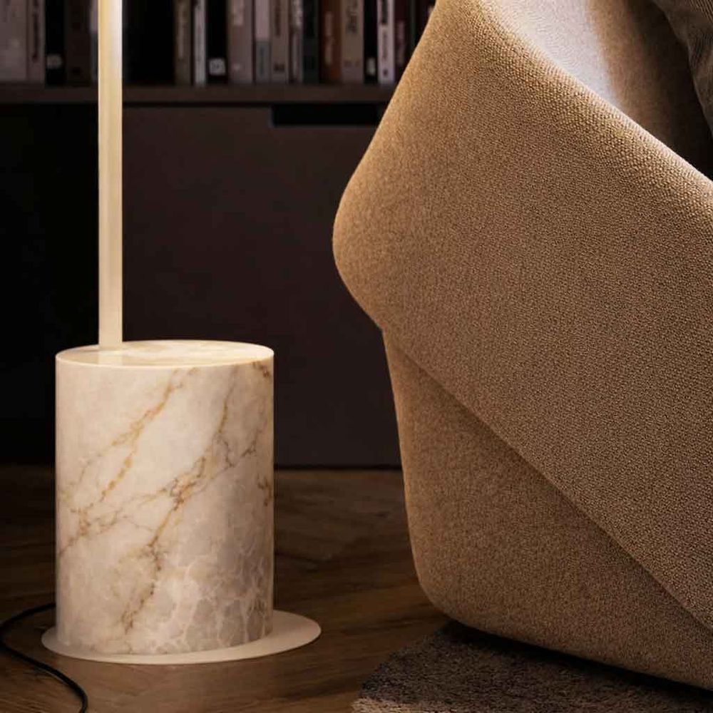 Bello Arc Lamp | Marble Base, Adjustable Metal Shade