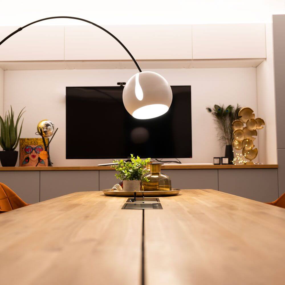 Bello Arc Lamp | Marble Base, Adjustable Metal Shade