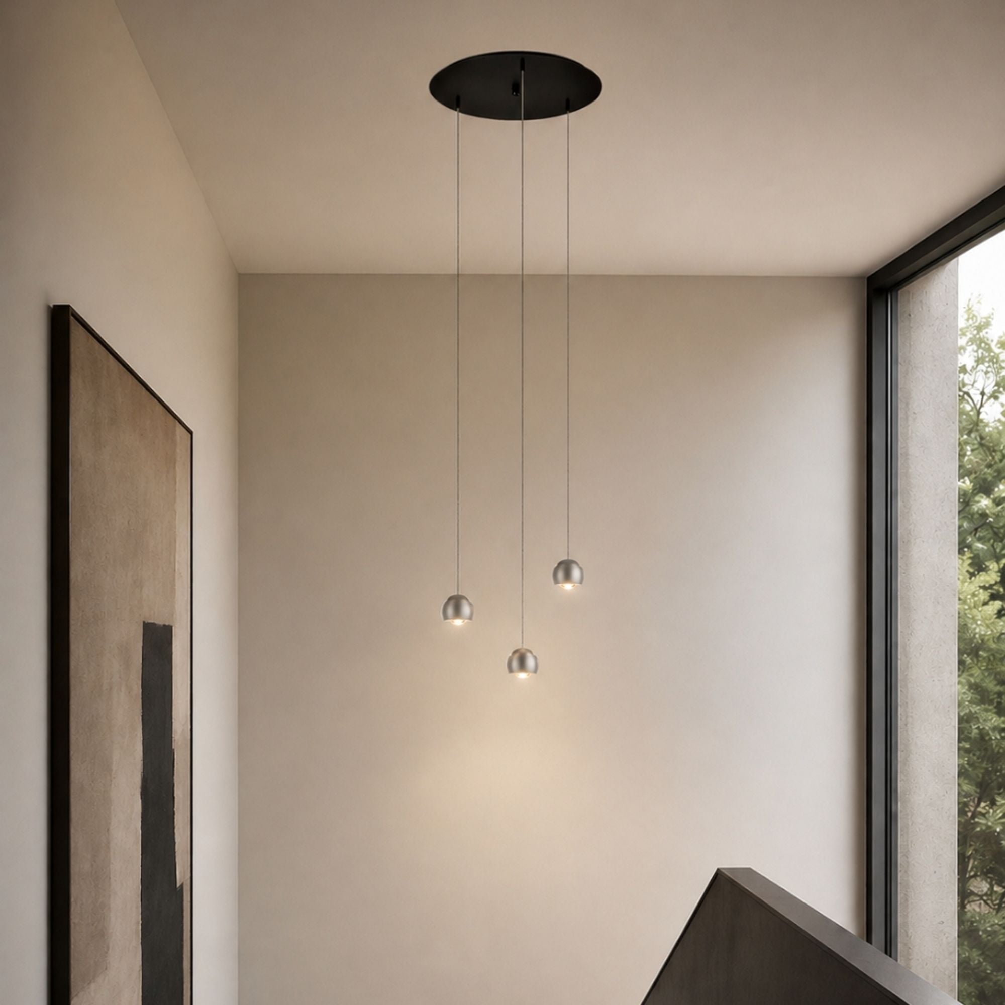 Bello LED Pendant Light | Spherical Metal Body, Adjustable Height