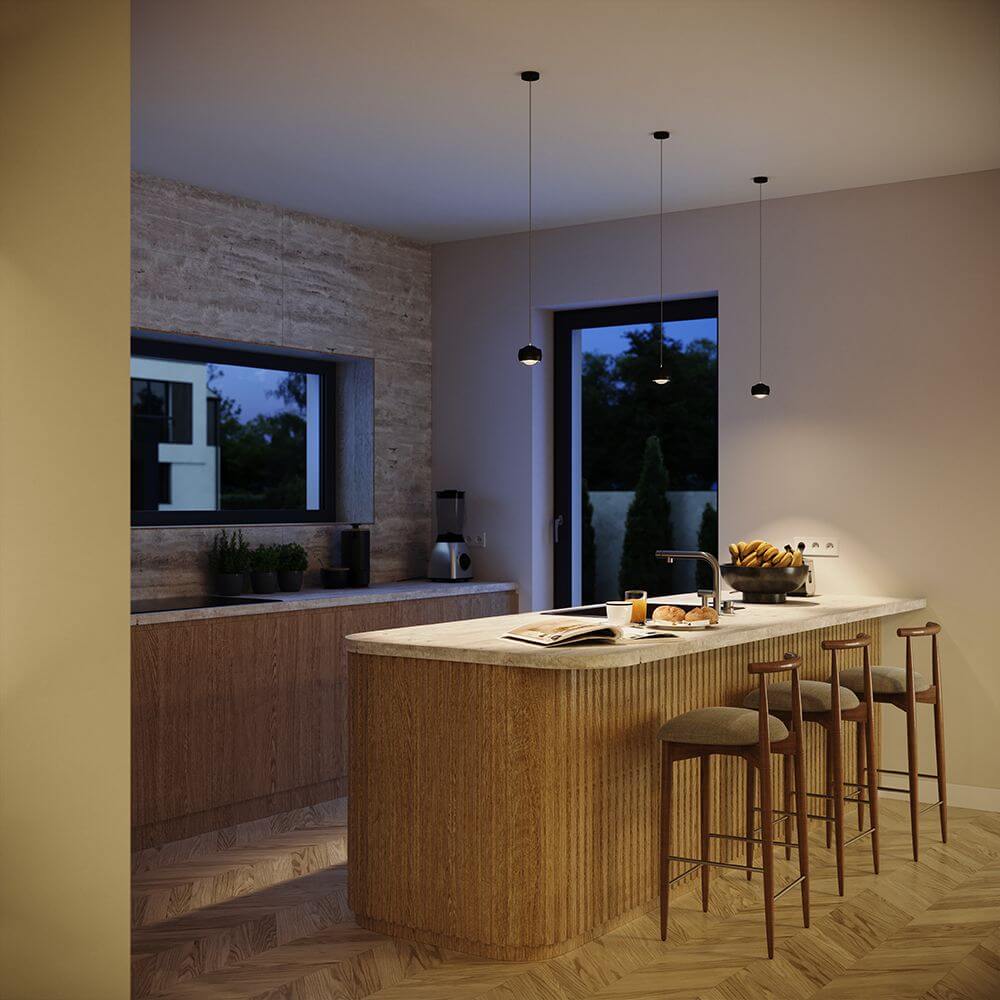 Bello LED Pendant Light | Spherical Metal Body, Adjustable Height