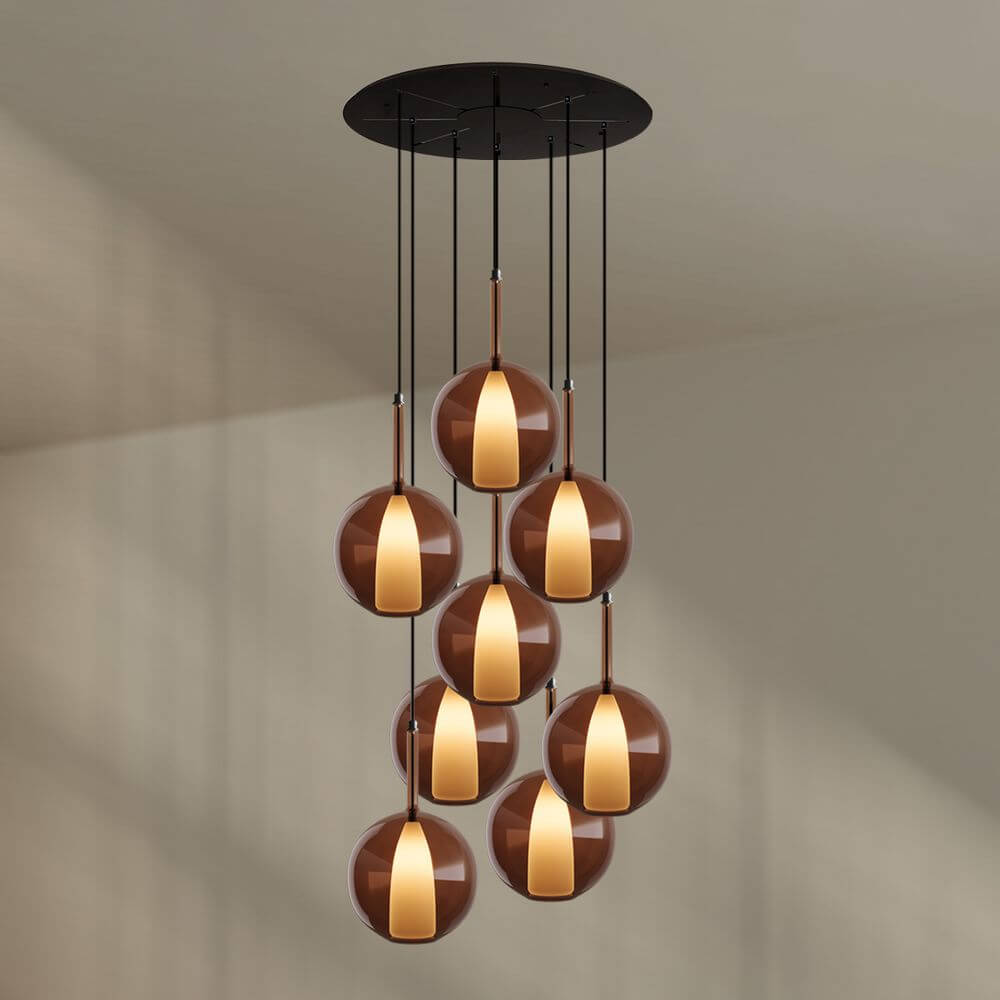 Bello Gallery Light | 8-Flame, Mouth-Blown Glass, Dimmable