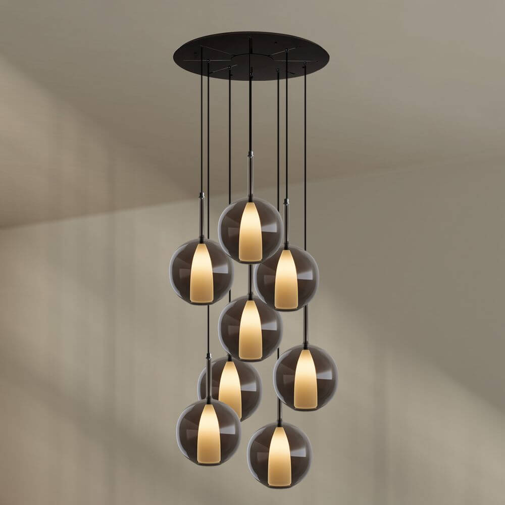 Bello Gallery Light | 8-Flame, Mouth-Blown Glass, Dimmable