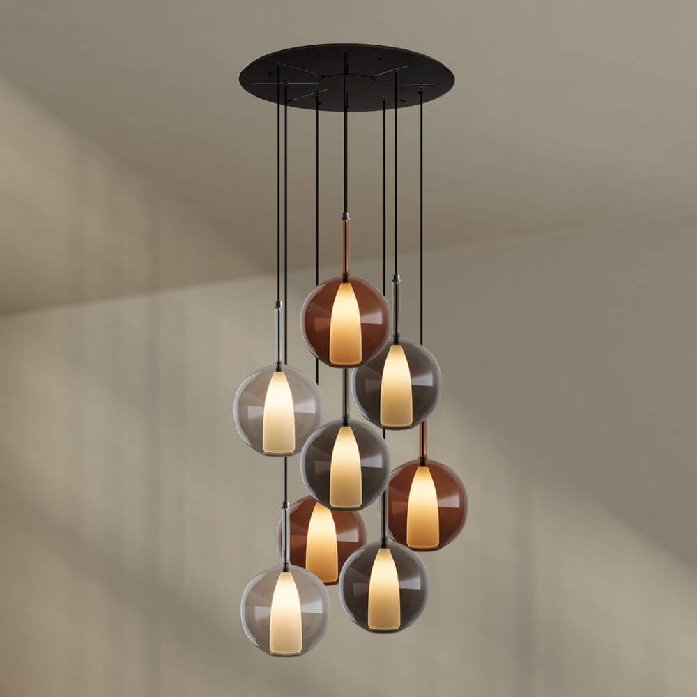 Bello Gallery Light | 8-Flame, Mouth-Blown Glass, Dimmable