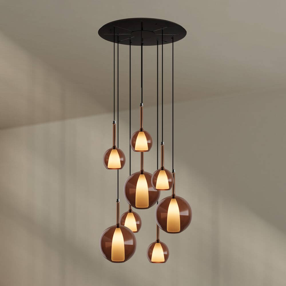 Bello Gallery Light | 8-Flame, Mouth-Blown Glass, Dimmable
