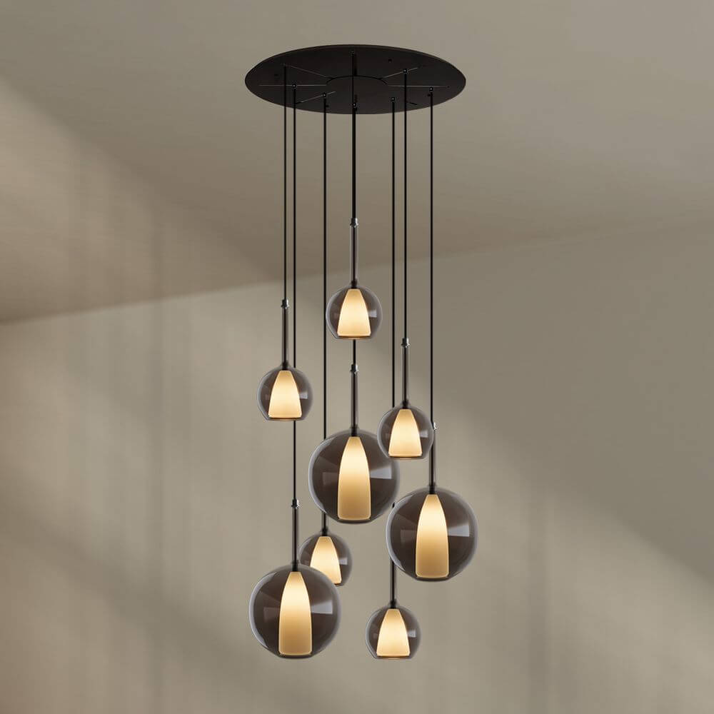 Bello Gallery Light | 8-Flame, Mouth-Blown Glass, Dimmable