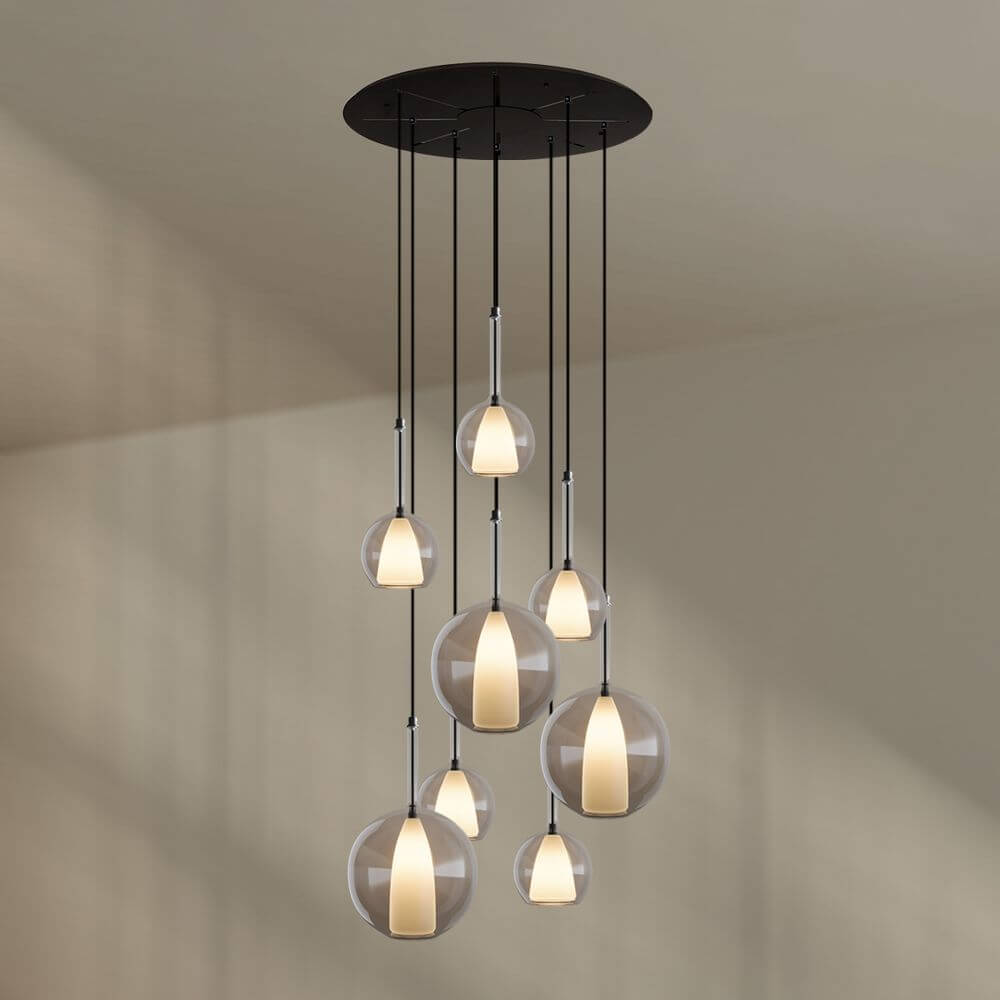 Bello Gallery Light | 8-Flame, Mouth-Blown Glass, Dimmable