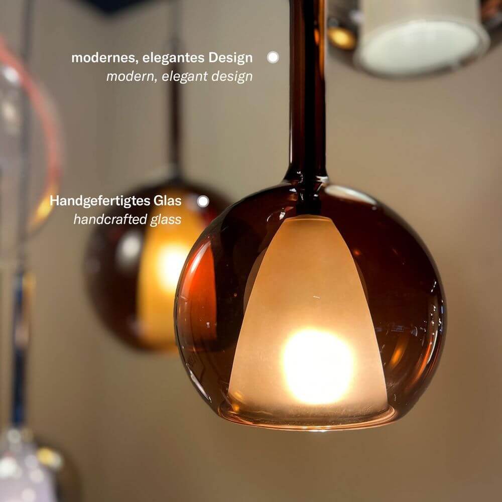 Bello Gallery Light | 8-Flame, Mouth-Blown Glass, Dimmable