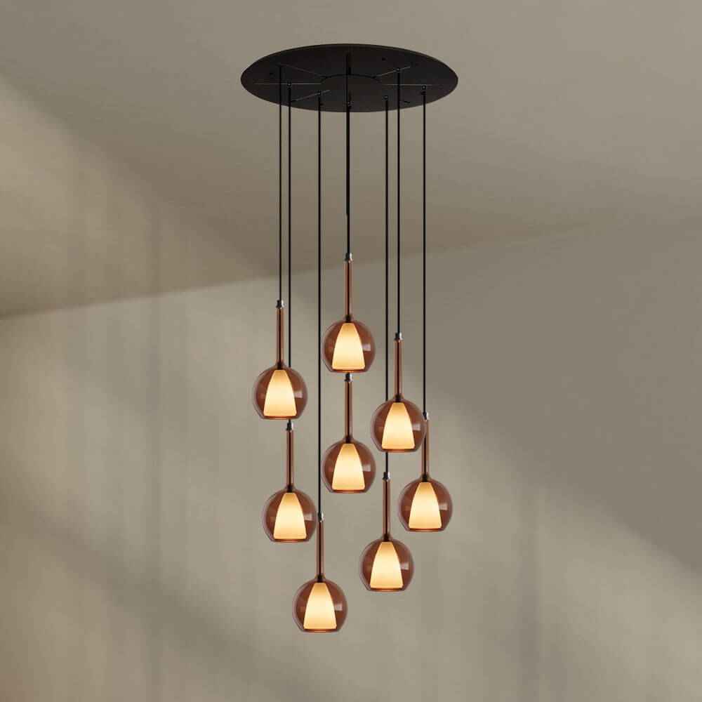 Bello Gallery Light | 8-Flame, Mouth-Blown Glass, Dimmable