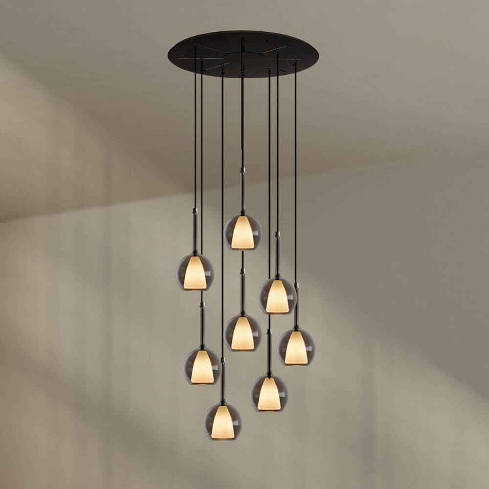 Bello Gallery Light | 8-Flame, Mouth-Blown Glass, Dimmable