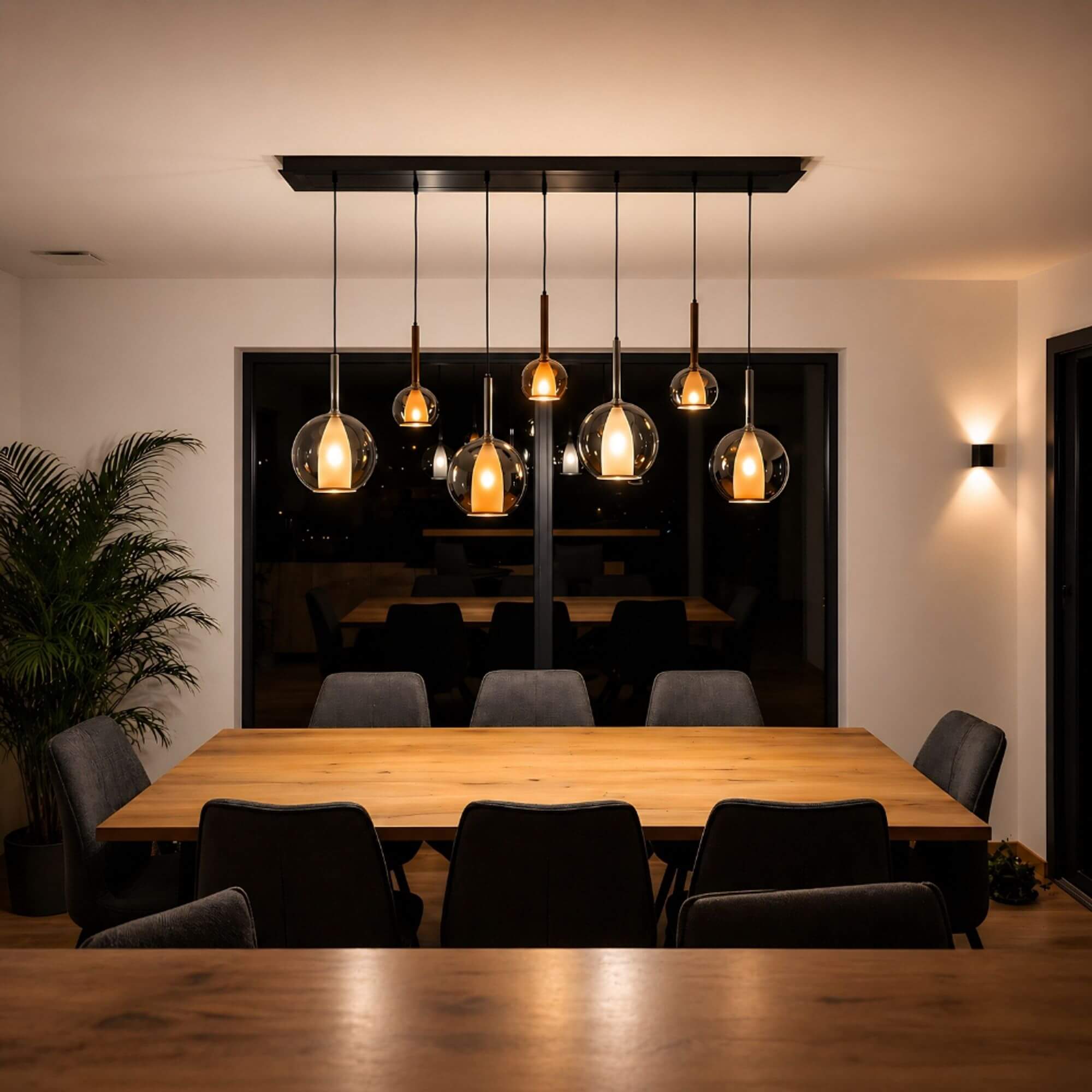 Bela Glass Pendant Light | Dimmable, 150cm Textile Cable