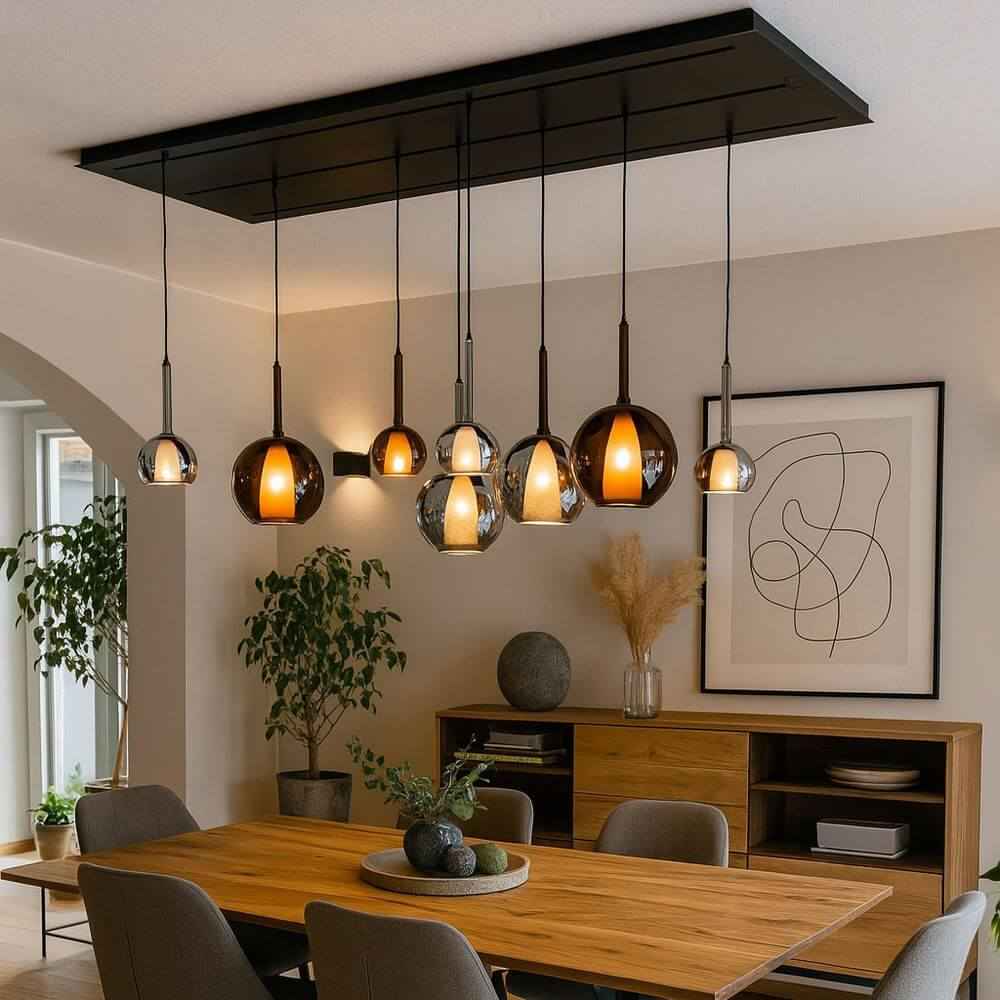Bela Glass Pendant Light | Dimmable, 150cm Textile Cable