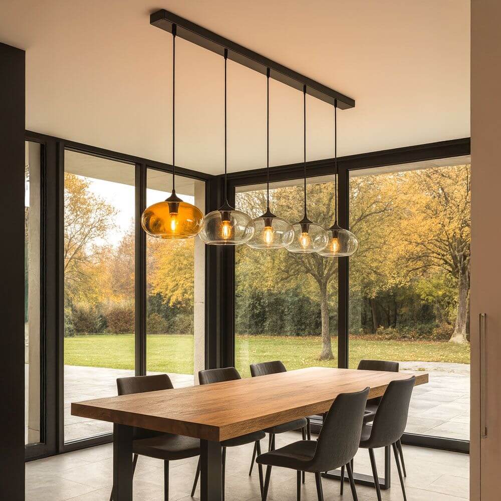 Bello Glass Pendant Light | Timeless Design, E27 Socket
