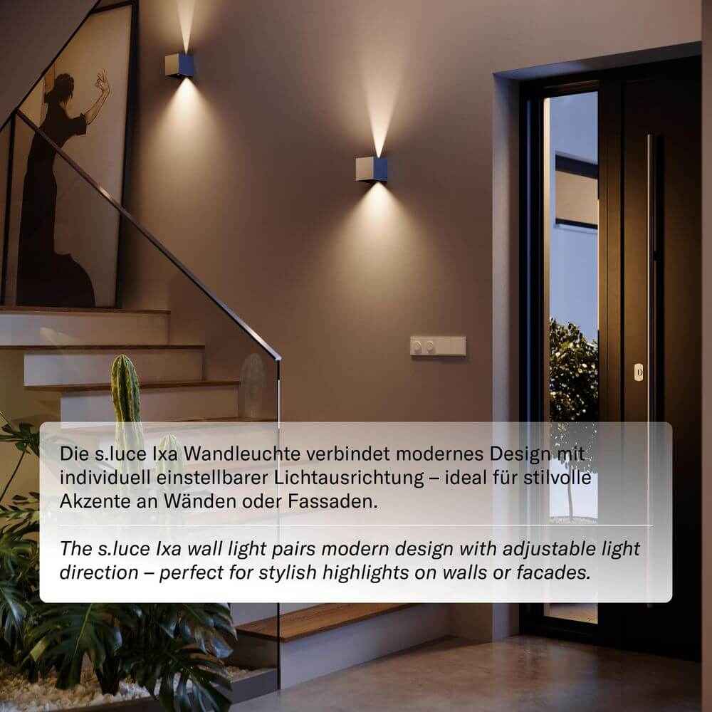 Brix LED Wall Lamp | Adjustable Light Flaps, Indoor & Outdoor IP44