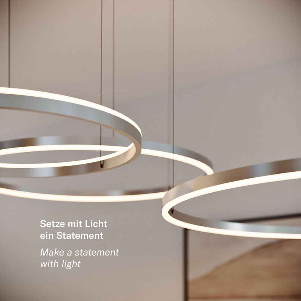 Bela LED Ring Pendant Light | Eccentric 3-Piece, Dimmable Design