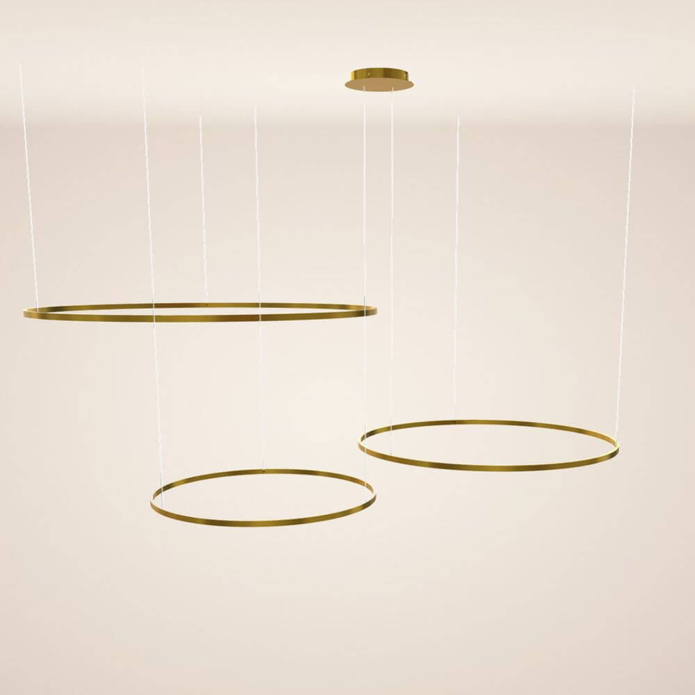Bela LED Ring Pendant Light | Eccentric 3-Piece, Dimmable Design