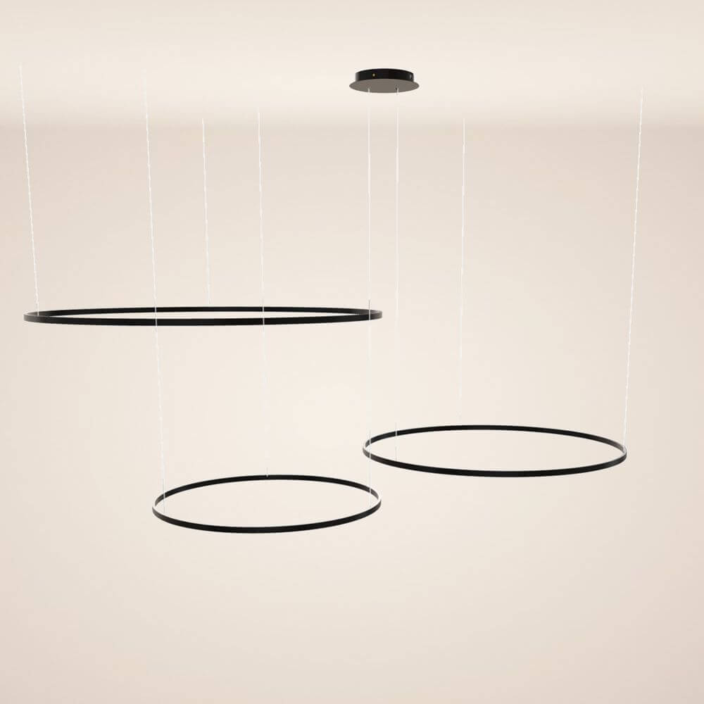 Bela LED Ring Pendant Light | Eccentric 3-Piece, Dimmable Design