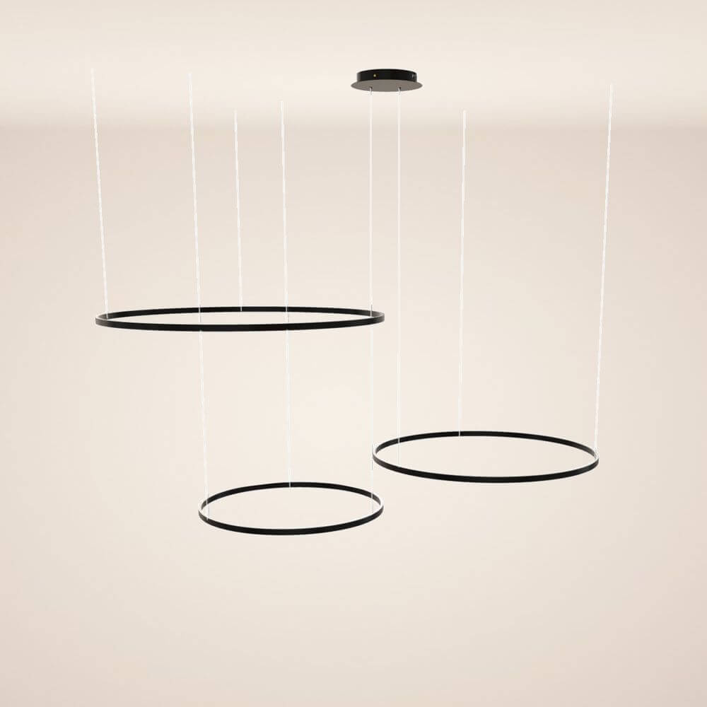Bela LED Ring Pendant Light | Eccentric 3-Piece, Dimmable Design