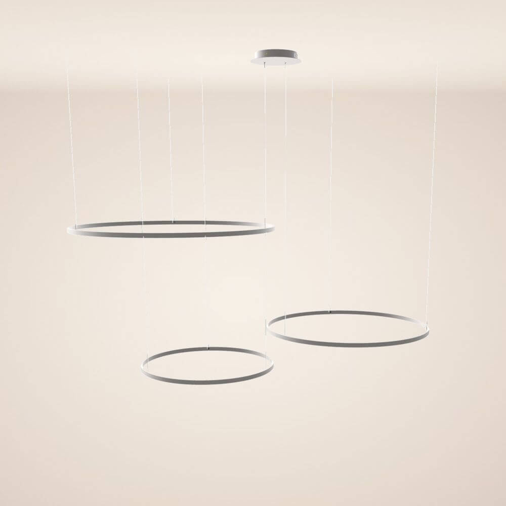 Bela LED Ring Pendant Light | Eccentric 3-Piece, Dimmable Design