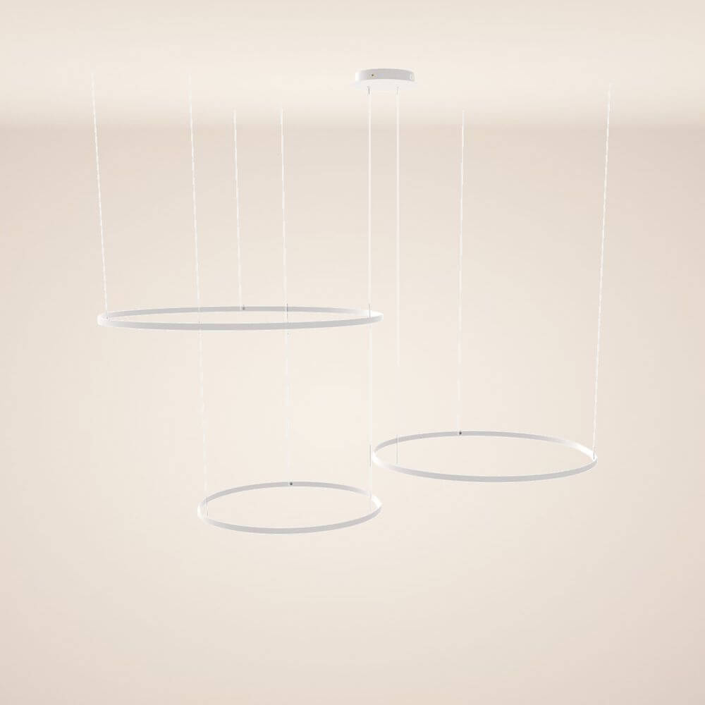 Bela LED Ring Pendant Light | Eccentric 3-Piece, Dimmable Design