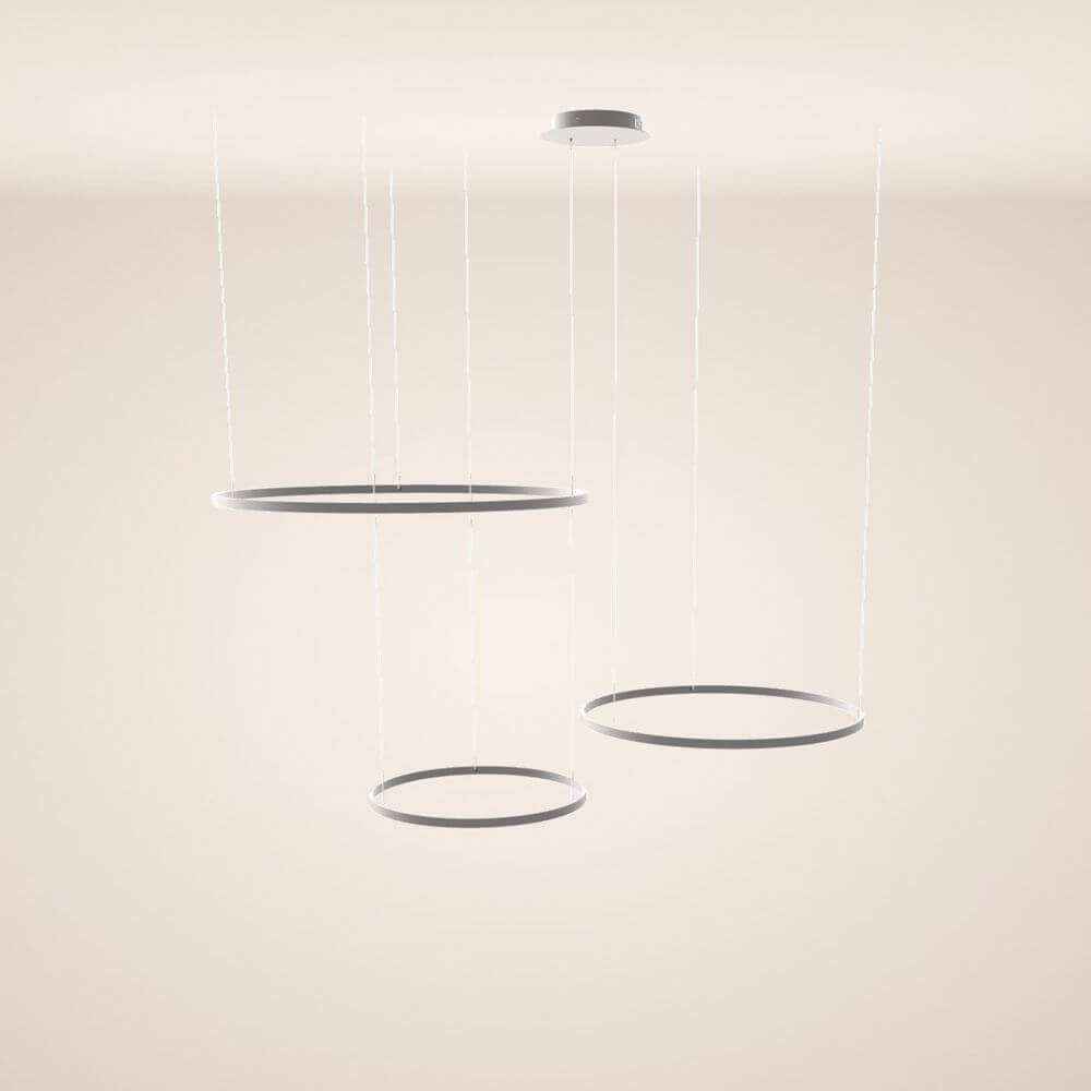 Bela LED Ring Pendant Light | Eccentric 3-Piece, Dimmable Design