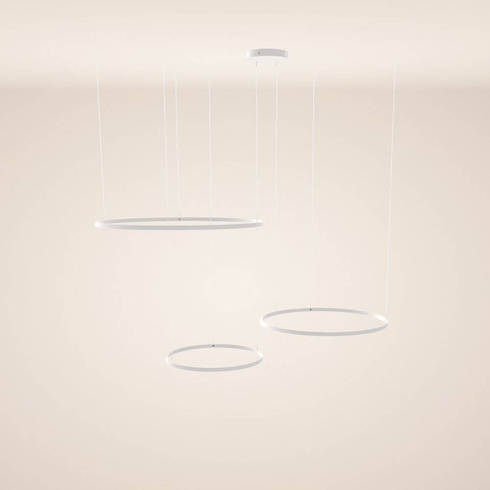 Bela LED Ring Pendant Light | Eccentric 3-Piece, Dimmable Design