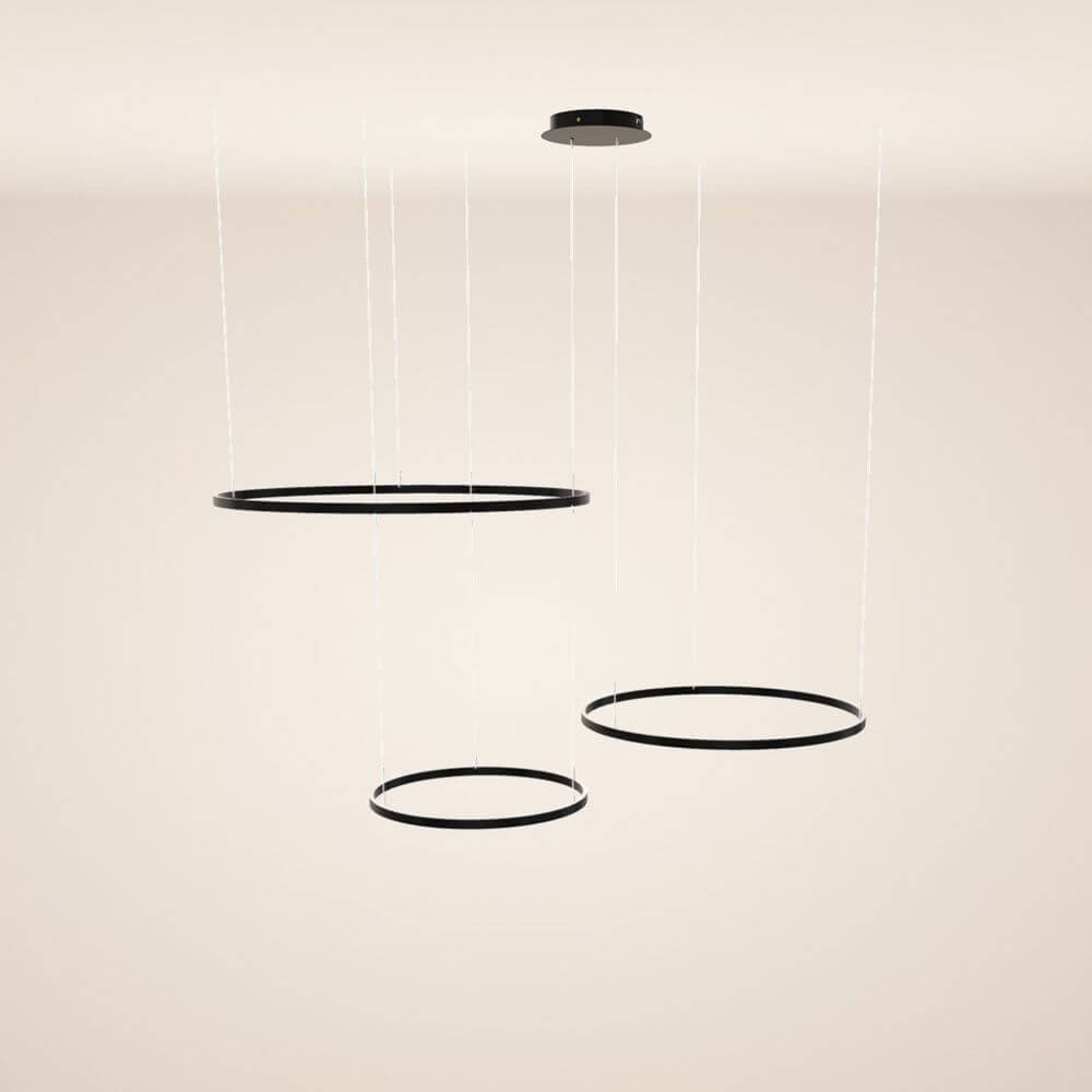 Bela LED Ring Pendant Light | Eccentric 3-Piece, Dimmable Design