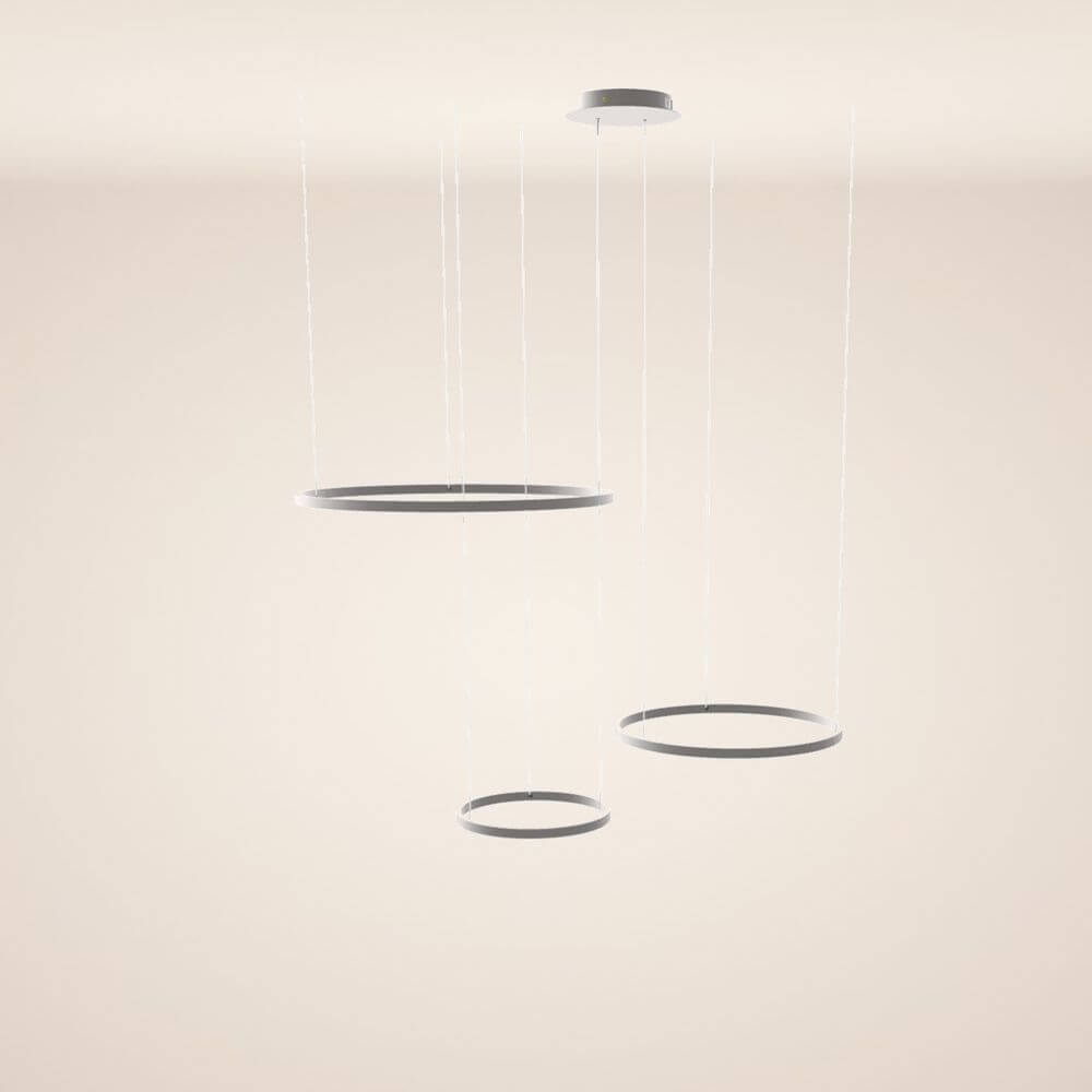 Bela LED Ring Pendant Light | Eccentric 3-Piece, Dimmable Design