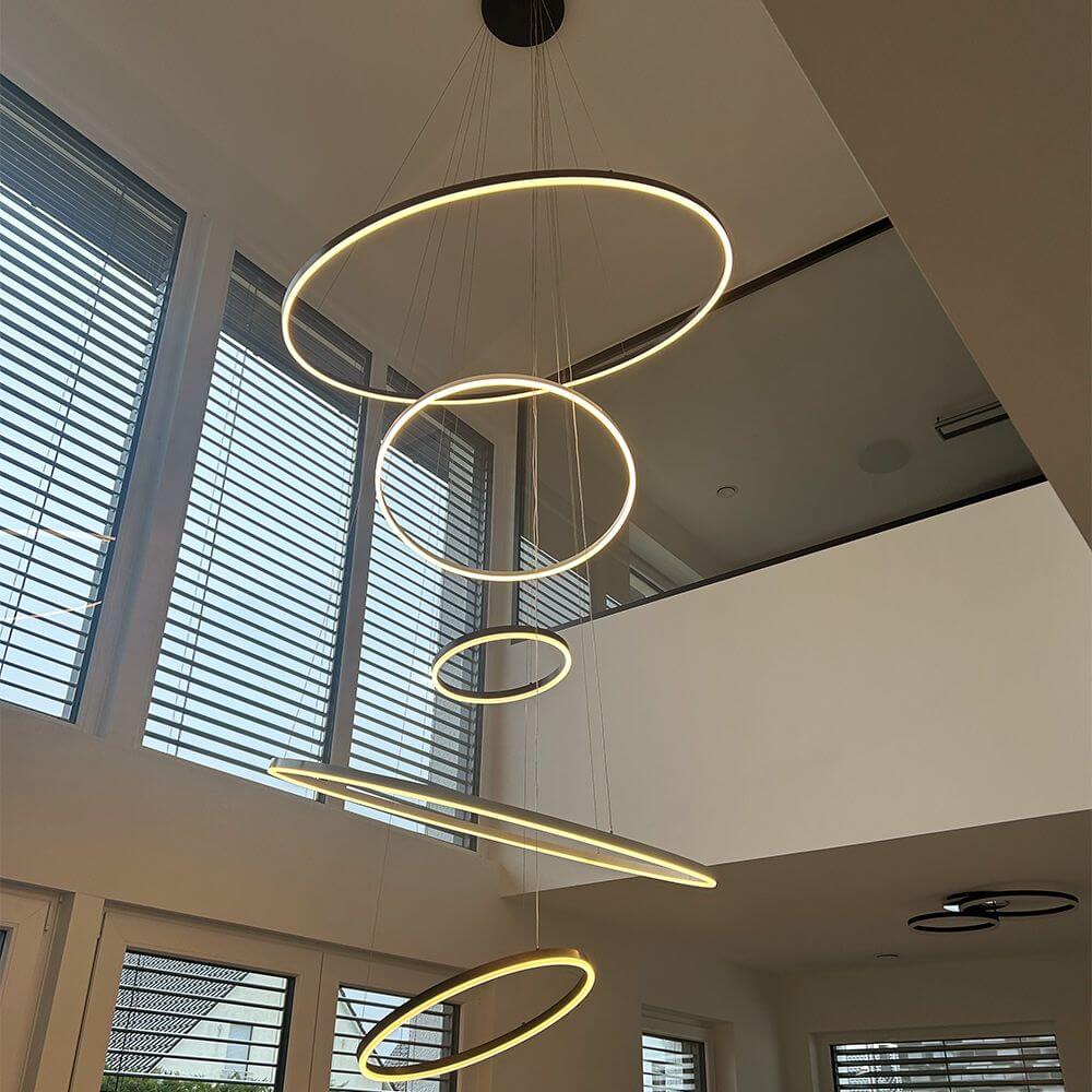 Bela LED Ring Pendant Lamp | 80cm, Adjustable Suspension, Minimalist Design