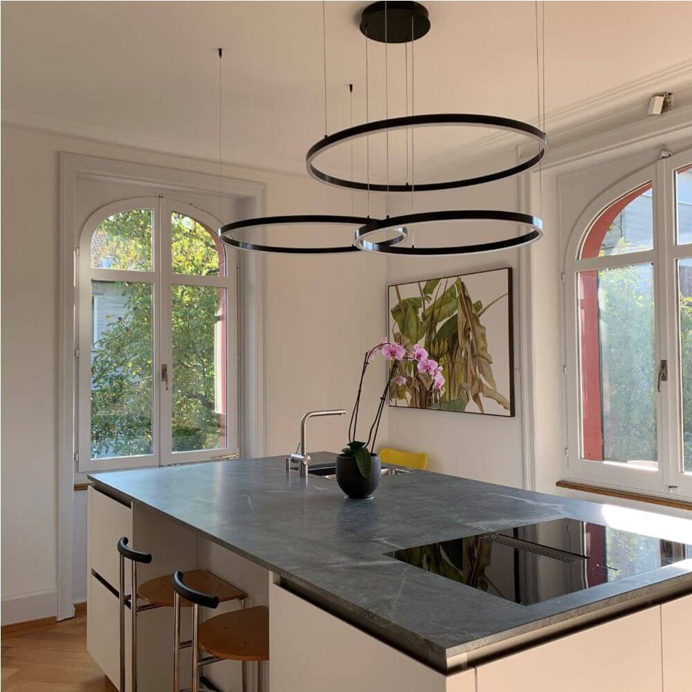 Bela LED Ring Pendant Lamp | 80cm, Adjustable Suspension, Minimalist Design