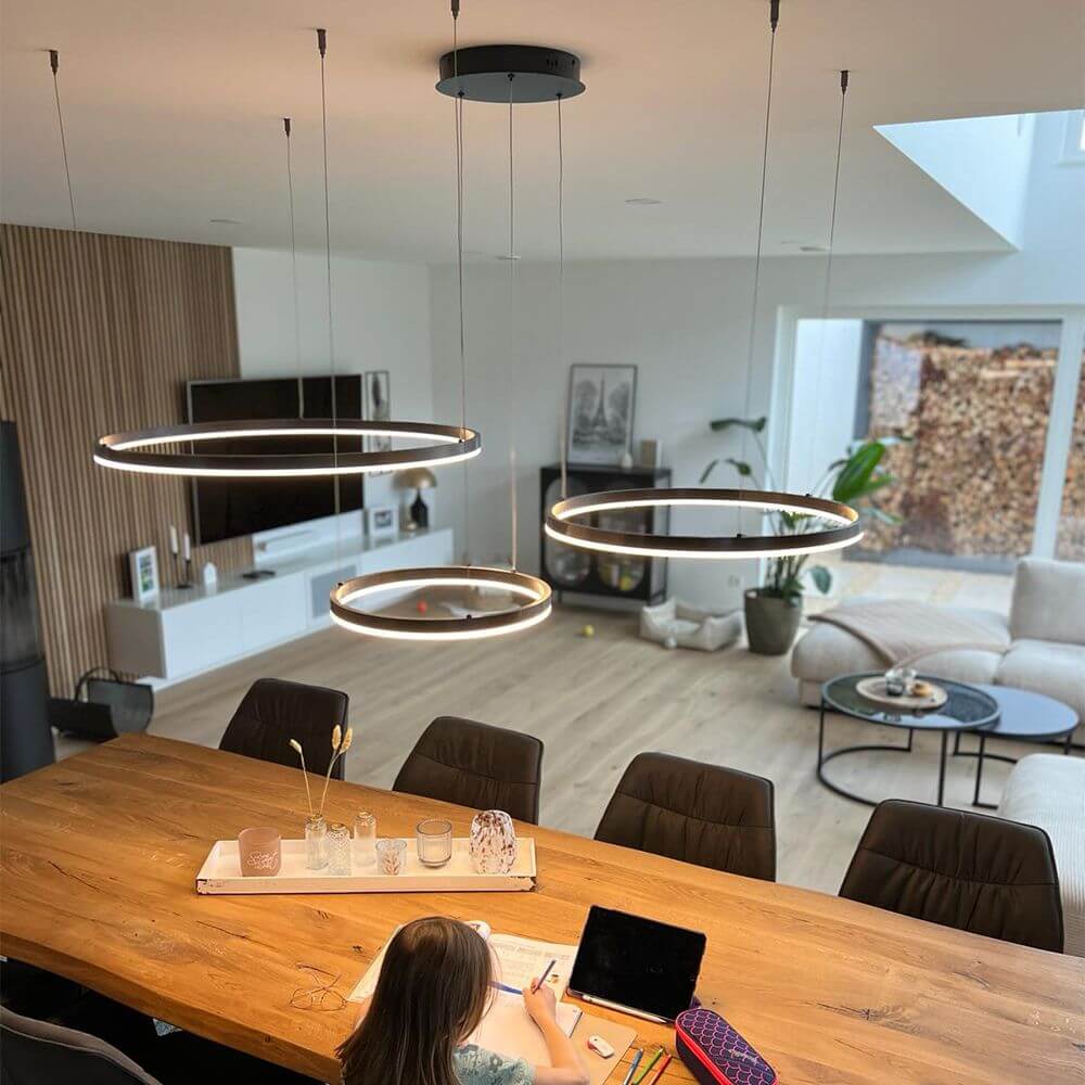 Bela LED Ring Pendant Lamp | 80cm, Adjustable Suspension, Minimalist Design