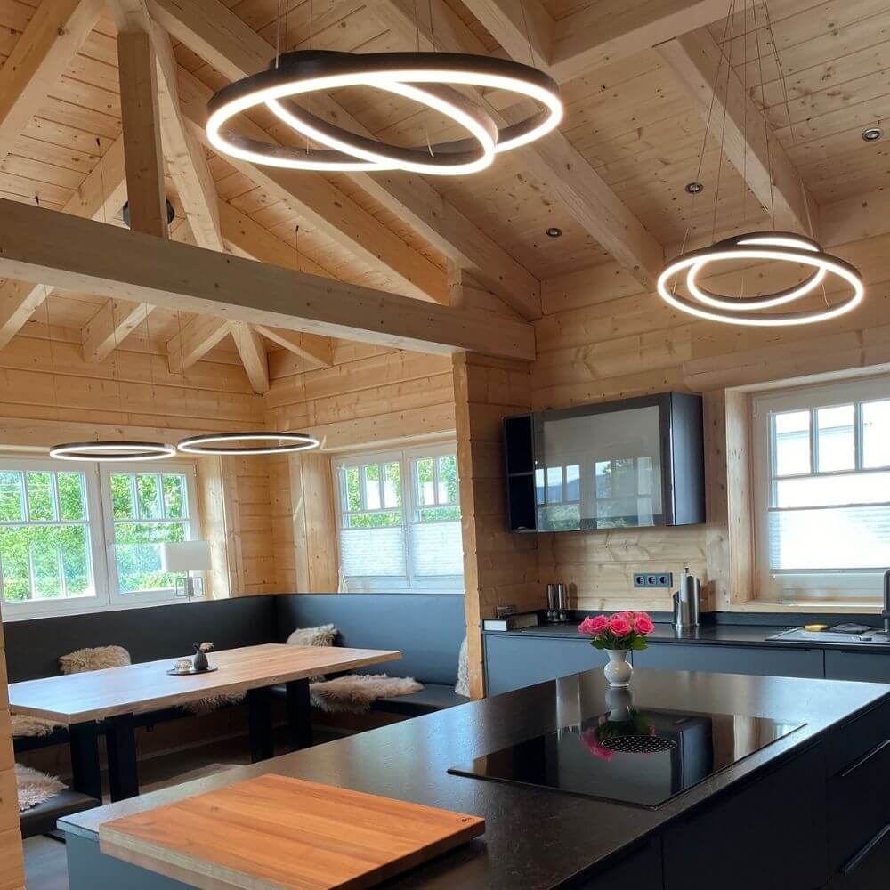 Bela LED Ring Pendant Lamp | 80cm, Adjustable Suspension, Minimalist Design