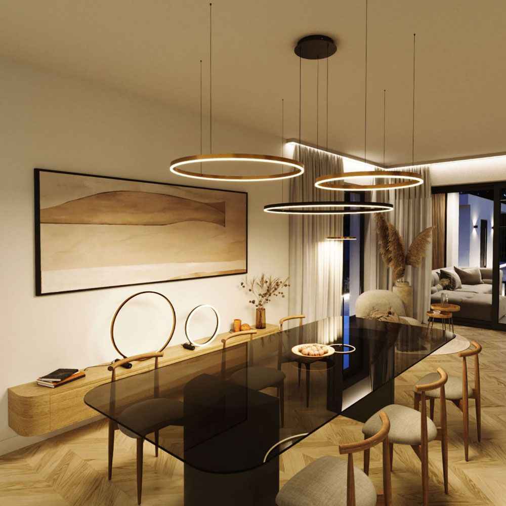 Bello LED Ring Pendant Light | Dimmable, Customizable Colors