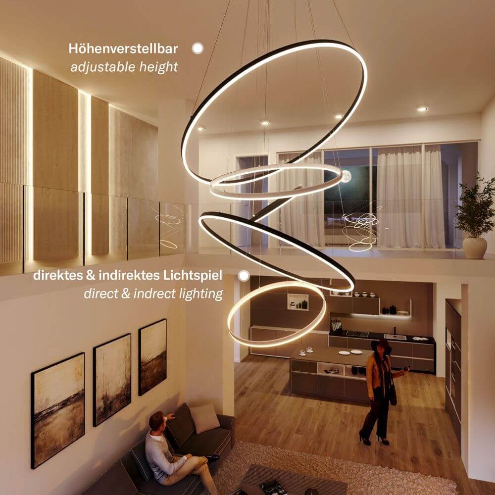 Bello LED Ring Pendant Light | Dimmable, Customizable Colors